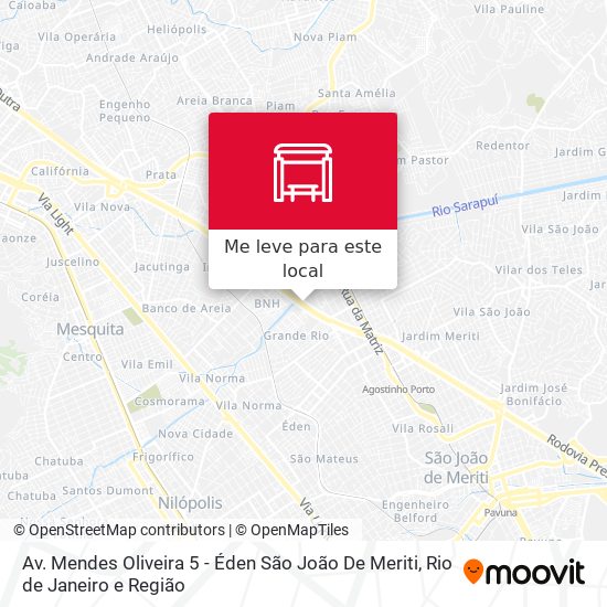 Av. Mendes Oliveira 5 - Éden São João De Meriti mapa