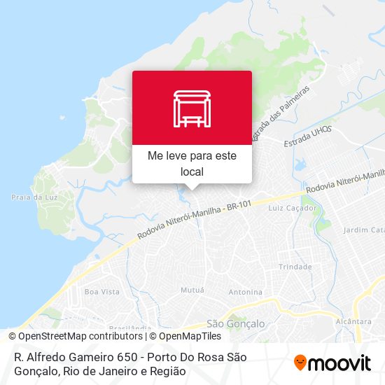R. Alfredo Gameiro 650 - Porto Do Rosa São Gonçalo mapa