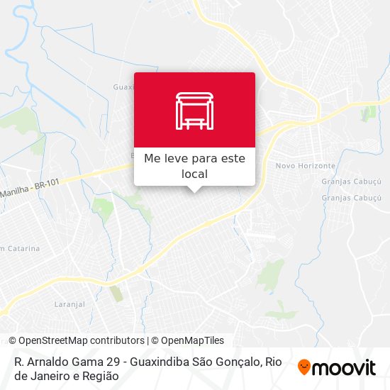 R. Arnaldo Gama 29 - Guaxindiba São Gonçalo mapa