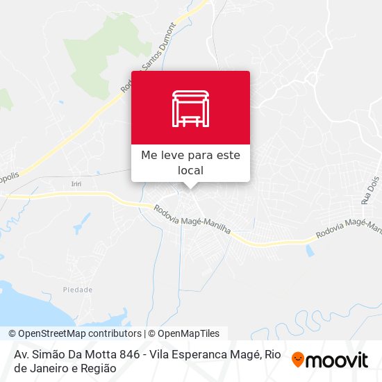 Av. Simão Da Motta 846 - Vila Esperanca Magé mapa