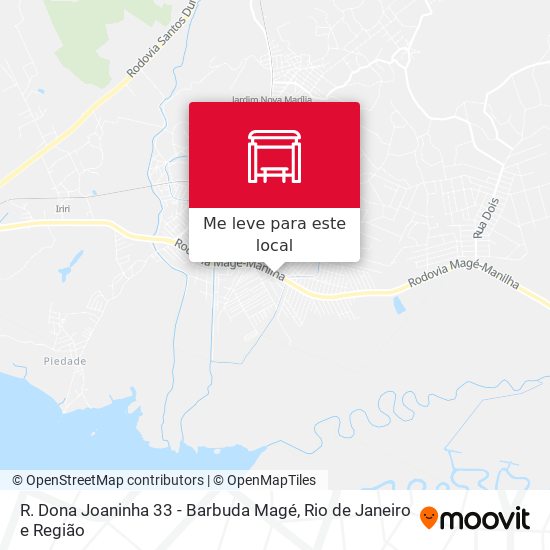 R. Dona Joaninha 33 - Barbuda Magé mapa