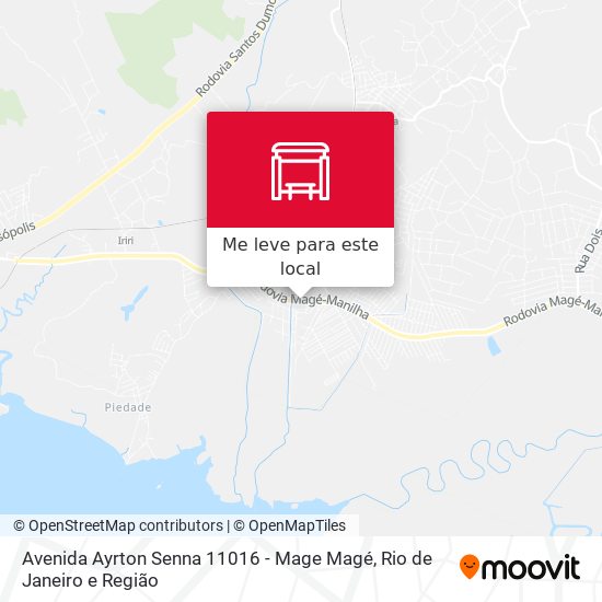 Avenida Ayrton Senna 11016 - Mage Magé mapa