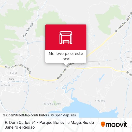 R. Dom Carlos 91 - Parque Boneville Magé mapa