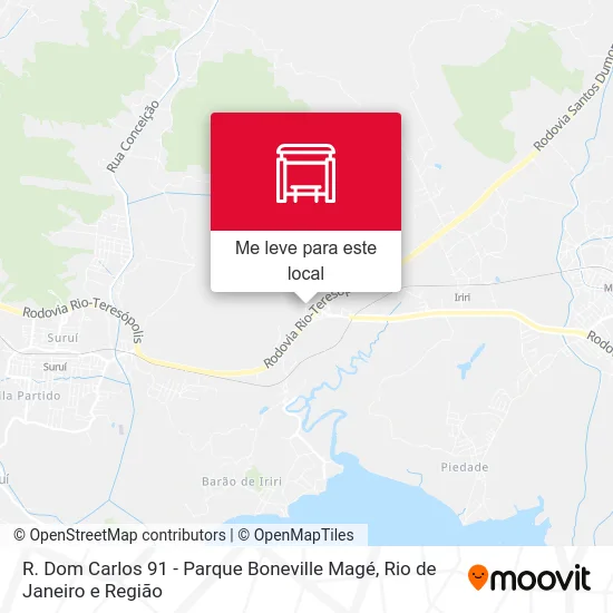 R. Dom Carlos 91 - Parque Boneville Magé mapa