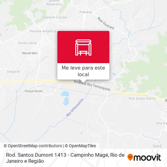 Rod. Santos Dumont 1413 - Campinho Magé mapa