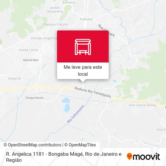 R. Angelica 1181 - Bongaba Magé mapa