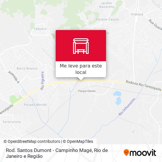 Rod. Santos Dumont - Campinho Magé mapa