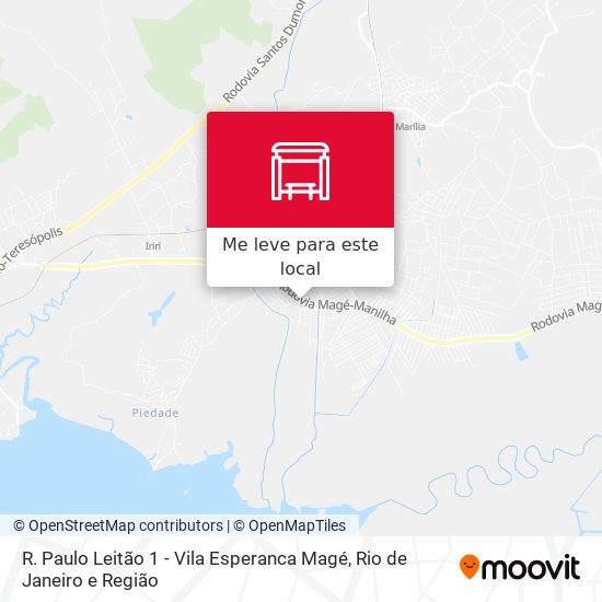 R. Paulo Leitão 1 - Vila Esperanca Magé mapa