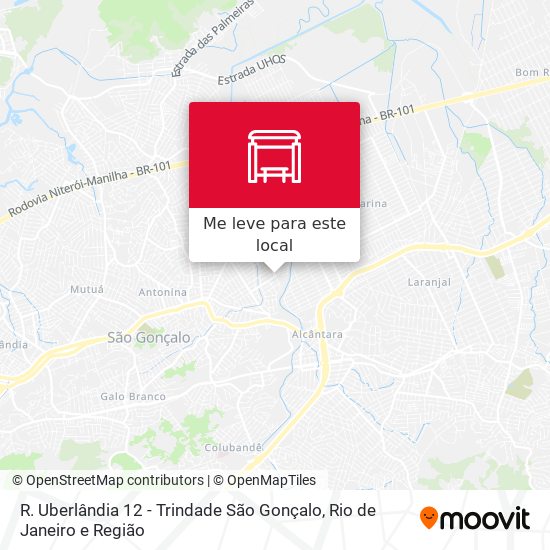 R. Uberlândia 12 - Trindade São Gonçalo mapa