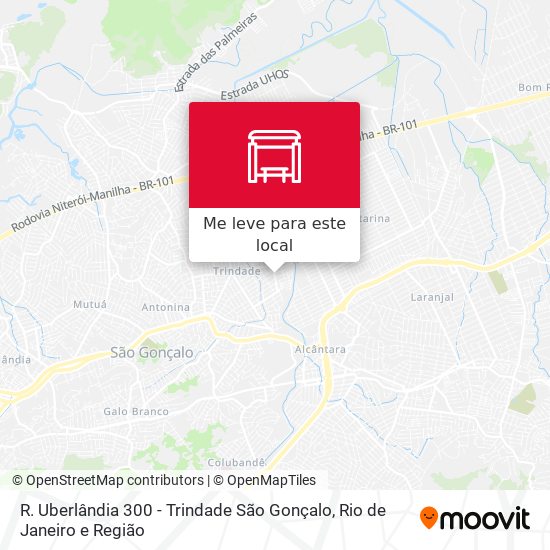 R. Uberlândia 300 - Trindade São Gonçalo mapa