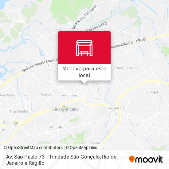 Av. Sao Paulo 73 - Trindade São Gonçalo mapa