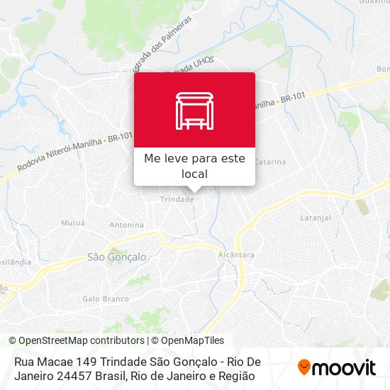 Rua Macae 149 Trindade São Gonçalo - Rio De Janeiro 24457 Brasil mapa