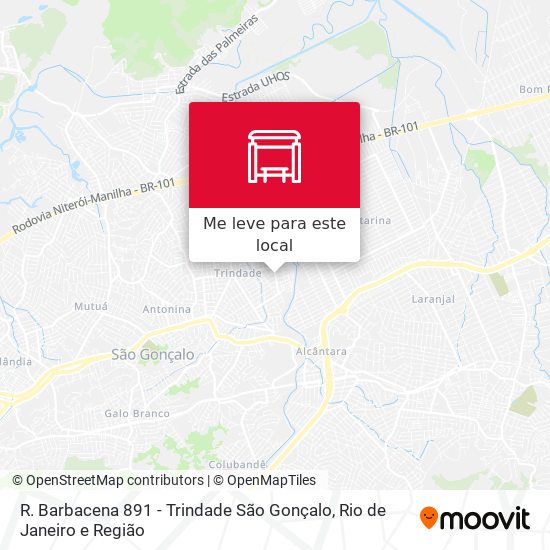 R. Barbacena 891 - Trindade São Gonçalo mapa