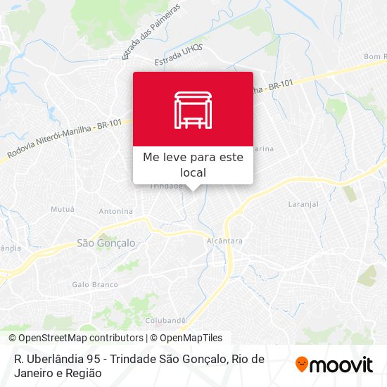R. Uberlândia 95 - Trindade São Gonçalo mapa