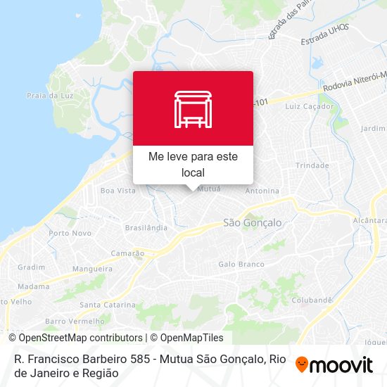 R. Francisco Barbeiro 585 - Mutua São Gonçalo mapa