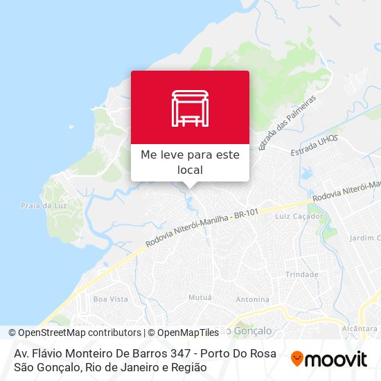 Av. Flávio Monteiro De Barros 347 - Porto Do Rosa São Gonçalo mapa