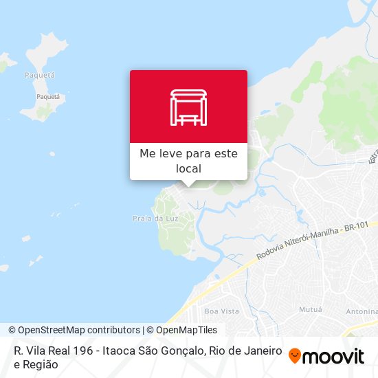 R. Vila Real 196 - Itaoca São Gonçalo mapa