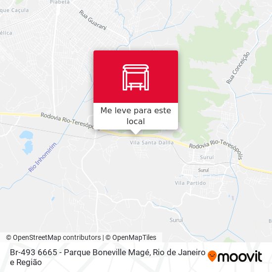 Br-493 6665 - Parque Boneville Magé mapa