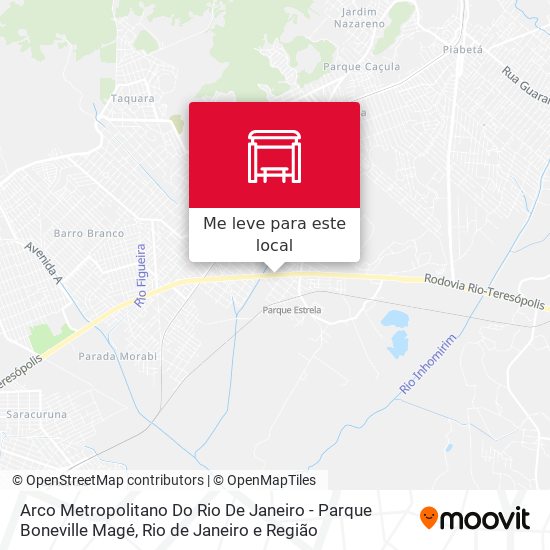 Arco Metropolitano Do Rio De Janeiro - Parque Boneville Magé mapa