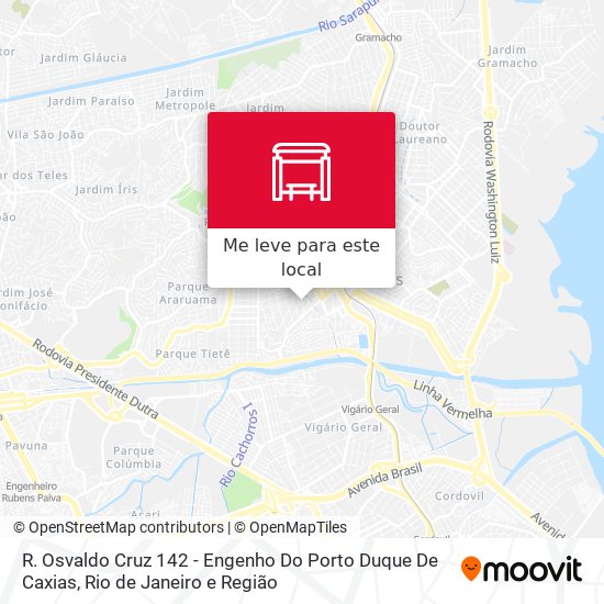 R. Osvaldo Cruz 142 - Engenho Do Porto Duque De Caxias mapa