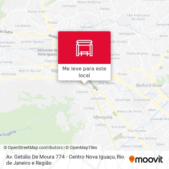 Av. Getúlio De Moura 774 - Centro Nova Iguaçu mapa