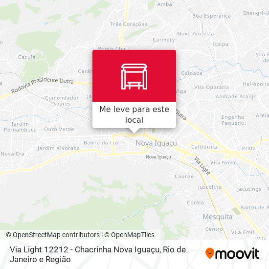 Via Light 12212 - Chacrinha Nova Iguaçu mapa