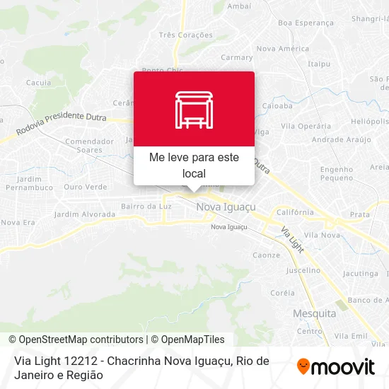 Via Light 12212 - Chacrinha Nova Iguaçu mapa