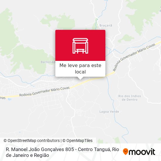 R. Manoel João Gonçalves 805 - Centro Tanguá mapa