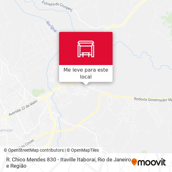 R. Chico Mendes 830 - Itaville Itaboraí mapa