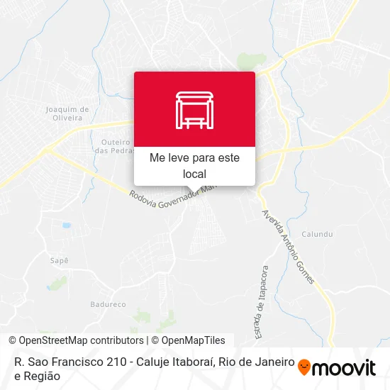 R. Sao Francisco 210 - Caluje Itaboraí mapa