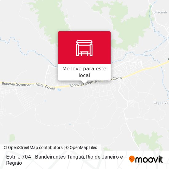 Estr. J 704 - Bandeirantes Tanguá mapa