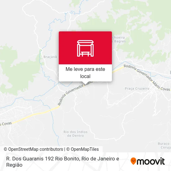 R. Dos Guaranis 192 Rio Bonito mapa