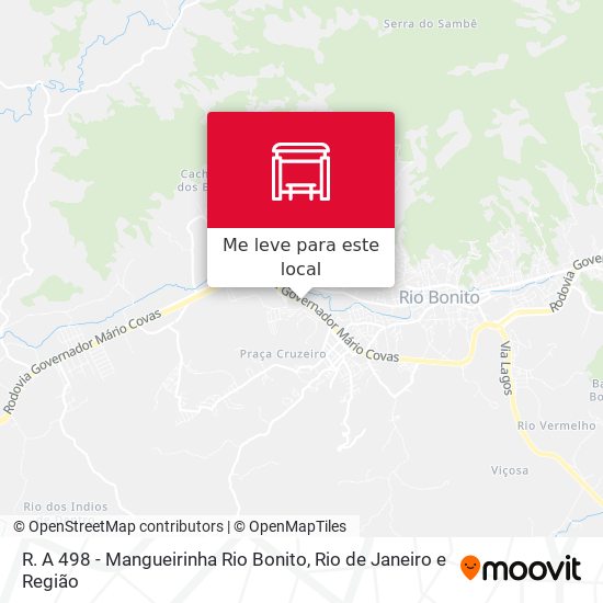 R. A 498 - Mangueirinha Rio Bonito mapa