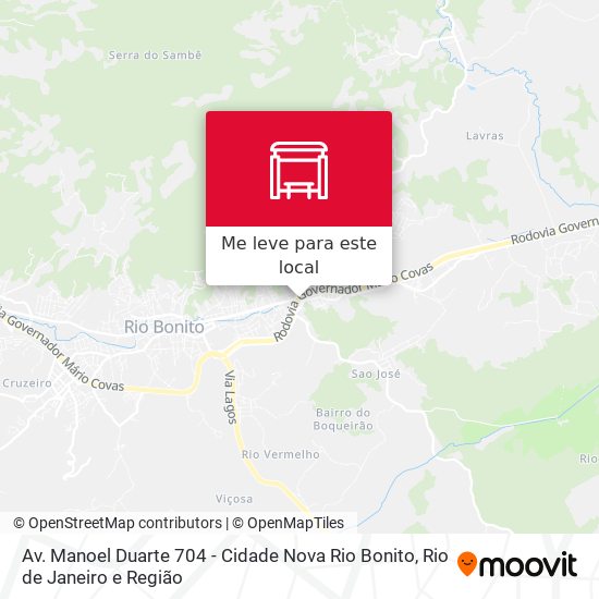 Av. Manoel Duarte 704 - Cidade Nova Rio Bonito mapa