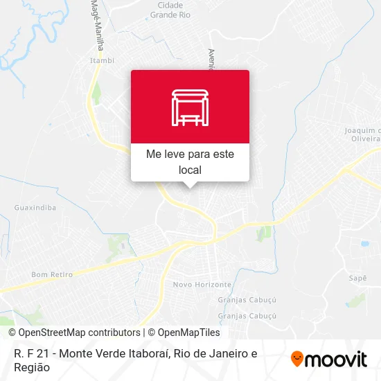 R. F 21 - Monte Verde Itaboraí mapa