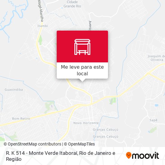 R. K 514 - Monte Verde Itaboraí mapa