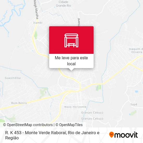 R. K 453 - Monte Verde Itaboraí mapa