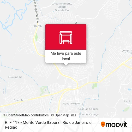 R. F 117 - Monte Verde Itaboraí mapa