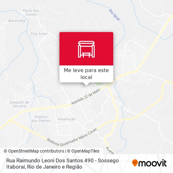 Rua Raimundo Leoni Dos Santos 490 - Sossego Itaboraí mapa