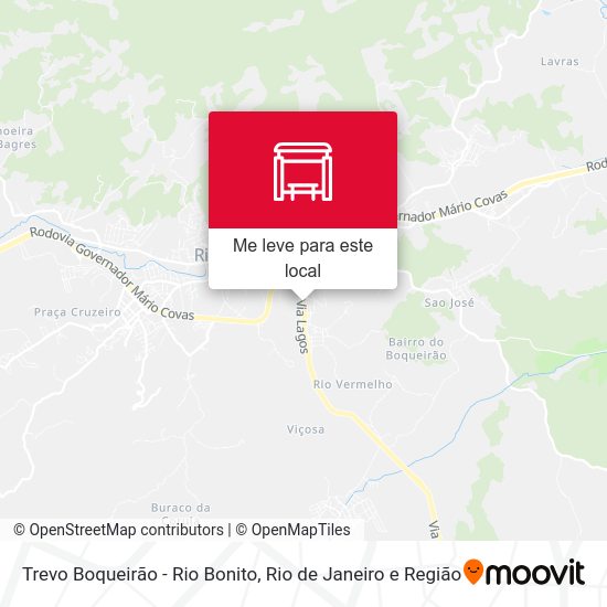 Trevo Boqueirão - Rio Bonito mapa