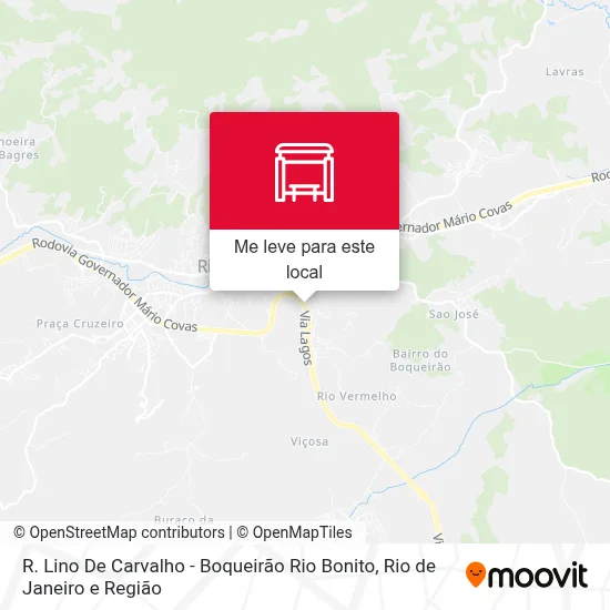 R. Lino De Carvalho - Boqueirão Rio Bonito mapa