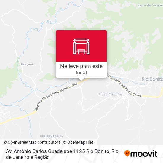 Av. Antônio Carlos Guadelupe 1125 Rio Bonito mapa