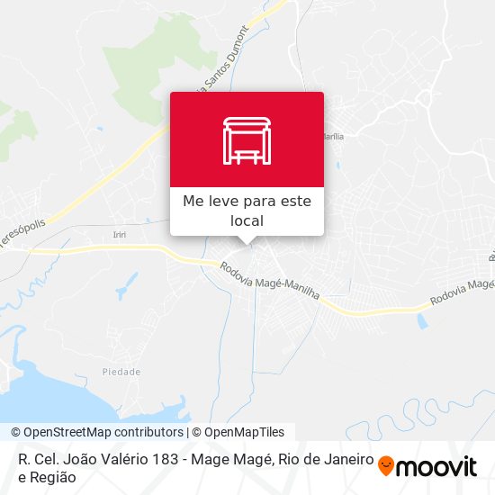 R. Cel. João Valério 183 - Mage Magé mapa