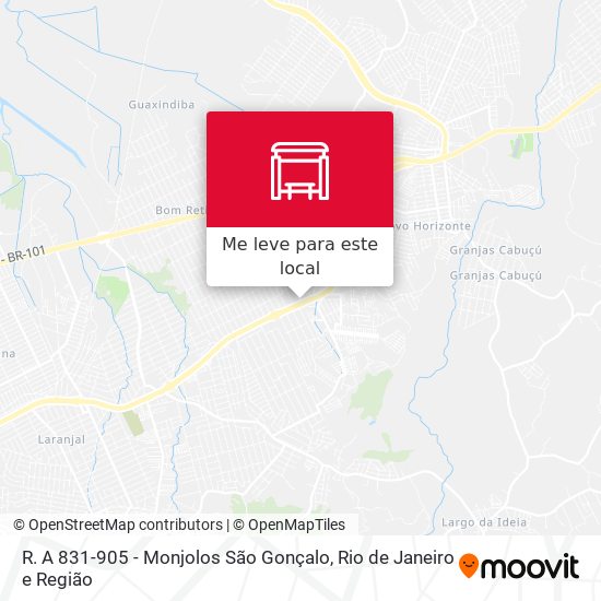 R. A 831-905 - Monjolos São Gonçalo mapa