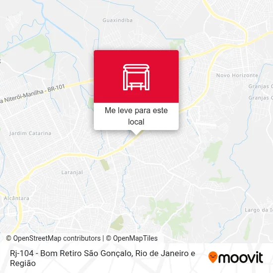 Rj-104 - Bom Retiro São Gonçalo mapa