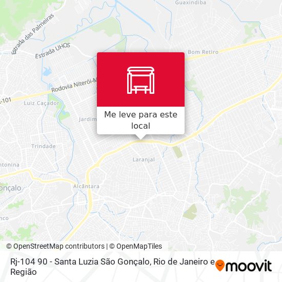 Rj-104 90 - Santa Luzia São Gonçalo mapa
