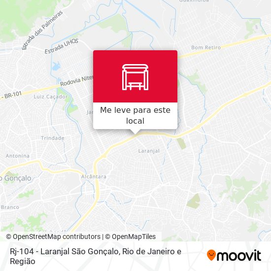 Rj-104 - Laranjal São Gonçalo mapa