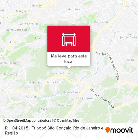 Rj-104 2015 - Tribobó São Gonçalo mapa