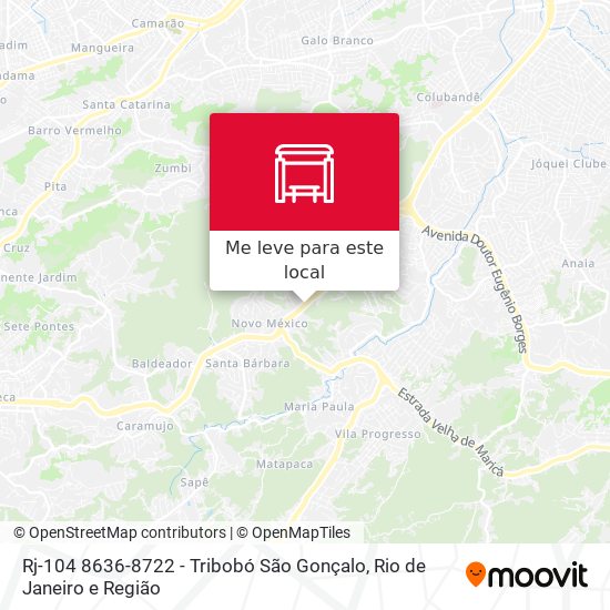 Rj-104 8636-8722 - Tribobó São Gonçalo mapa