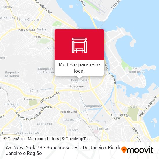 Av. Nova York 78 - Bonsucesso Rio De Janeiro mapa